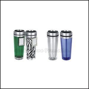Quality Promotion printed logo travel car two layer stainless steel mug water drink cup bottle wholesale