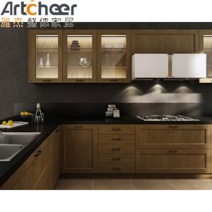 Quality Customized Color LED Cabinet Italian Style Home Kitchen Cabinet with Classical Design wholesale