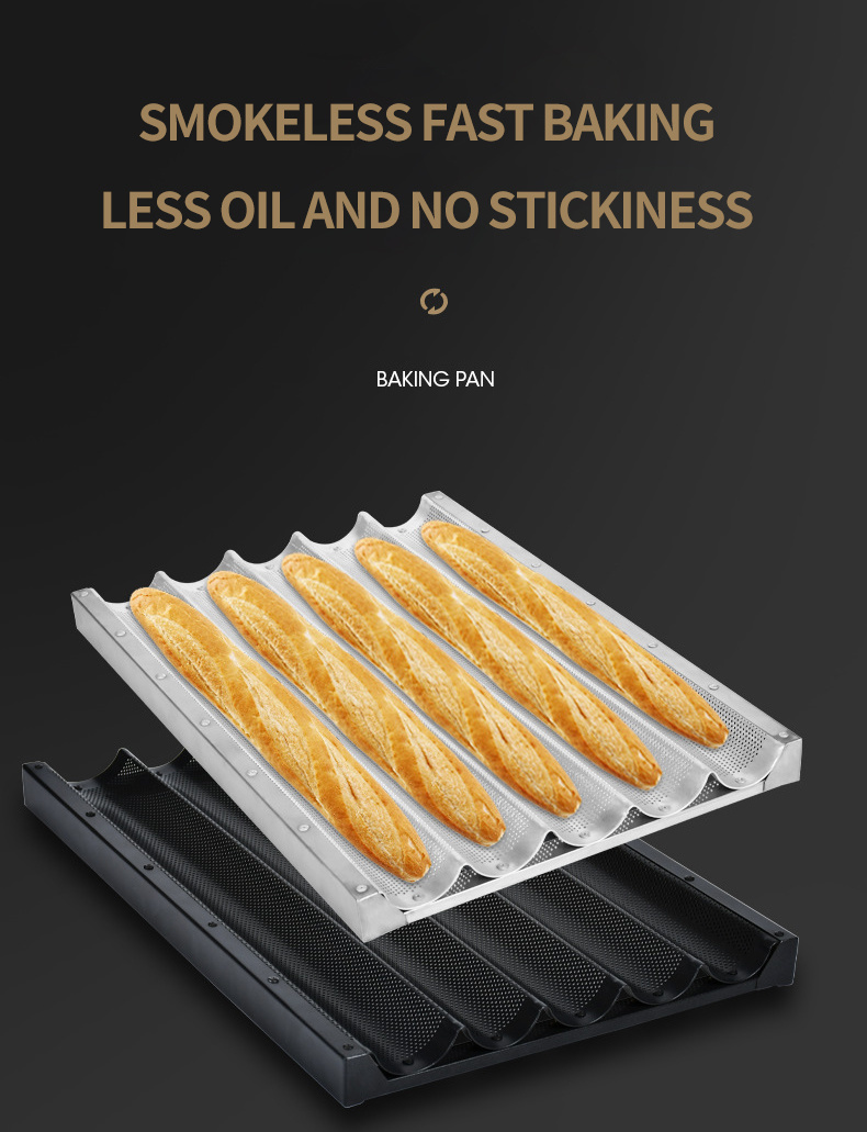 Authentic French Bread Baking Pan for Bakery-Quality Results 750*900*40mm Bakery Tooling