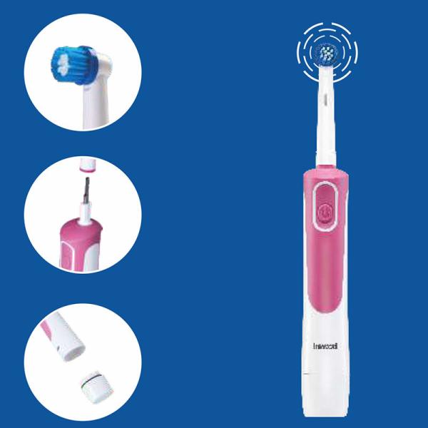 Battery Operated Oscillation Toothbrush 45 ° rotary cleaning portable oral