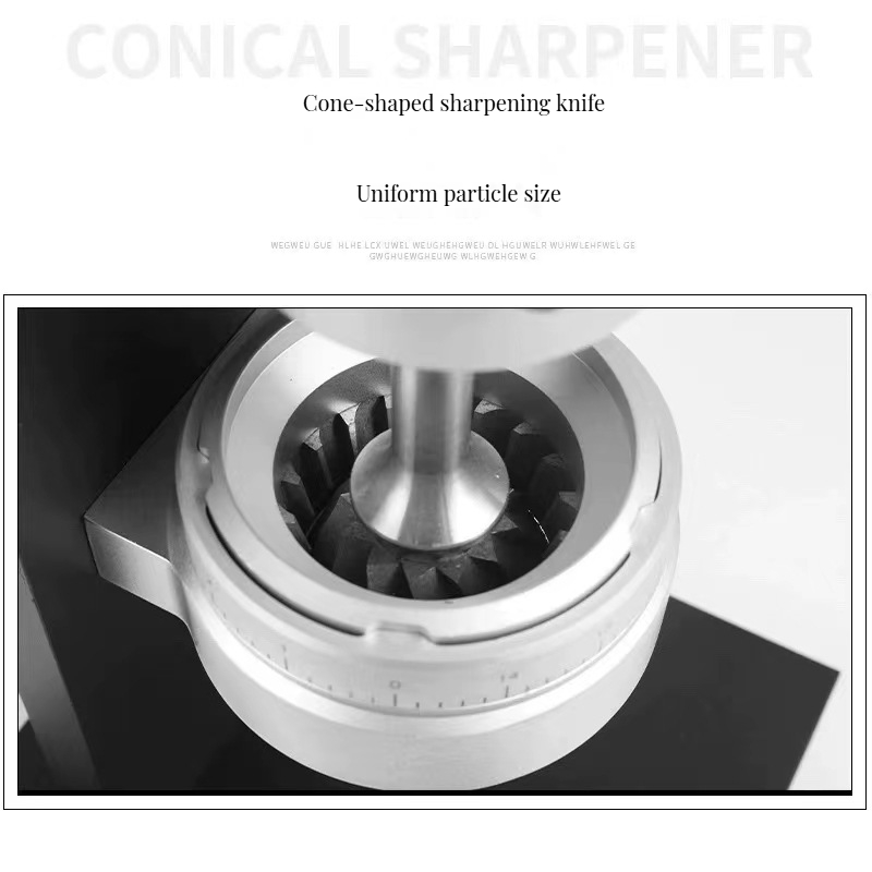 White Aluminum Steel Burr Manual Coffee Grinder for Home kfj127