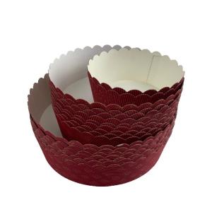 Quality 300gs Thick Red Paper Cake Pans Recyclable Freezer Safe wholesale