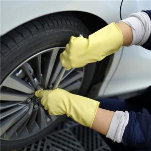 Quality Natural Latex Heavy Duty Long Rubber Gloves Unlined Slip Resistant wholesale
