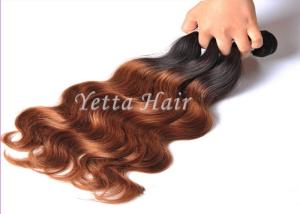 Quality Stock Black / Yellow Ombre Virgin Hair Weave Body Wave for Women wholesale