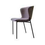 La Pipe Velvet Black Dining Chairs / Steel Metal Frame Dining Room Chairs