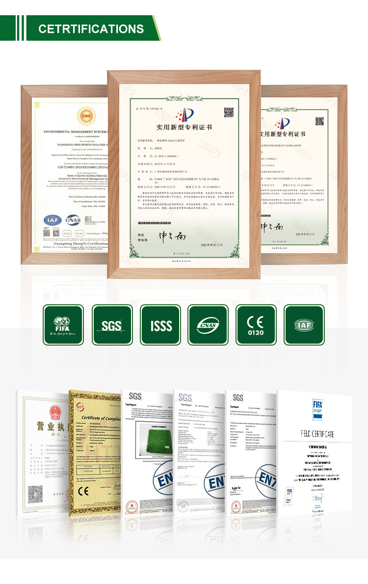 FIFA Certificated Artificial Football Pitches With Disease Resistance