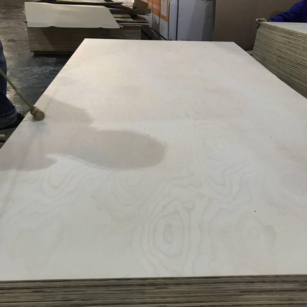 Full Poplar Core 1220*2440mm E0 CARB Laminate Faced Birch Plywood
