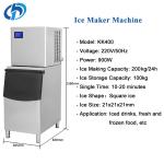 585x830x1560mm Stainless Steel Ice Block Making Machine 200kgs Commercial Ice