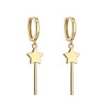 CZ Gold Crystal Hoop Earrings