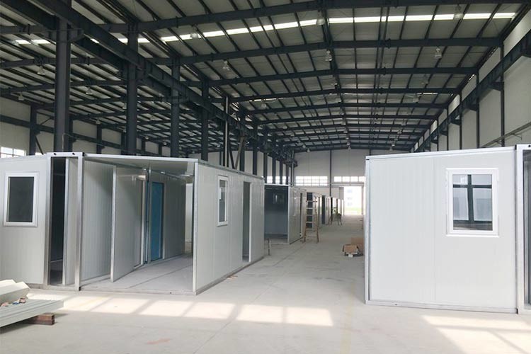 Light Steel Frame Australian Granny Flats painted wood door glass wool insulation