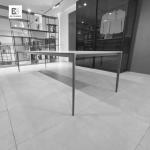 Faux Marble Stone Top Dining Table 1800*900*750mm Gold Finish Diamond Leg