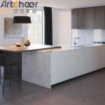 White Glass Door Lacquer Surface Treatment Modular Kitchen Cabinets For Project