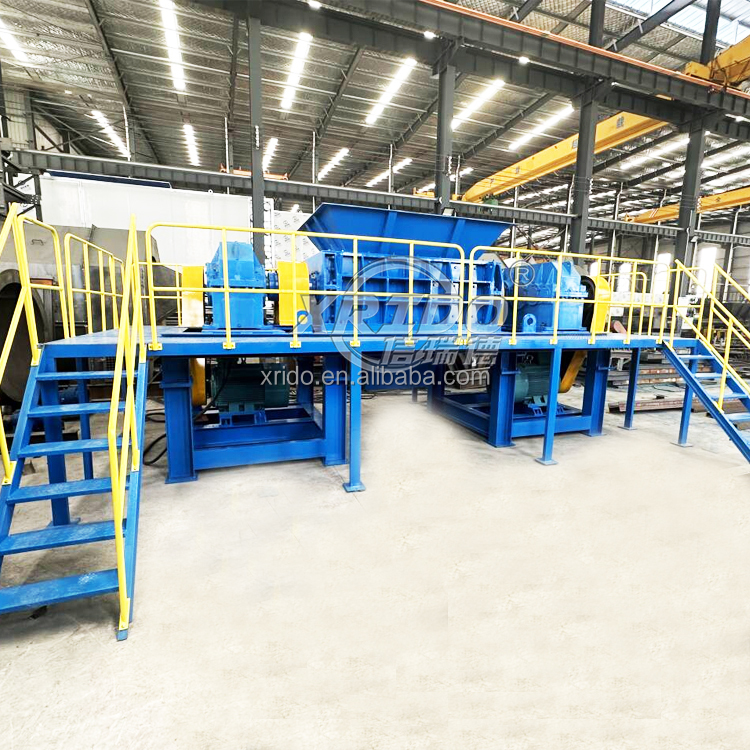 Aluminum Iron Double Shaft Shredder Machine 300-22000Kg/Hour Twin Shaft Shredder