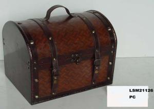 Quality Office 30'' Plywood Pu Reclaimed Wood Storage Trunk wholesale