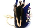 Women Evening Clutch Handbag With Paste Diamond Flower OEM ODM