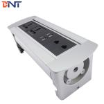 Office desk connection box / aluminum manual flip up table socket