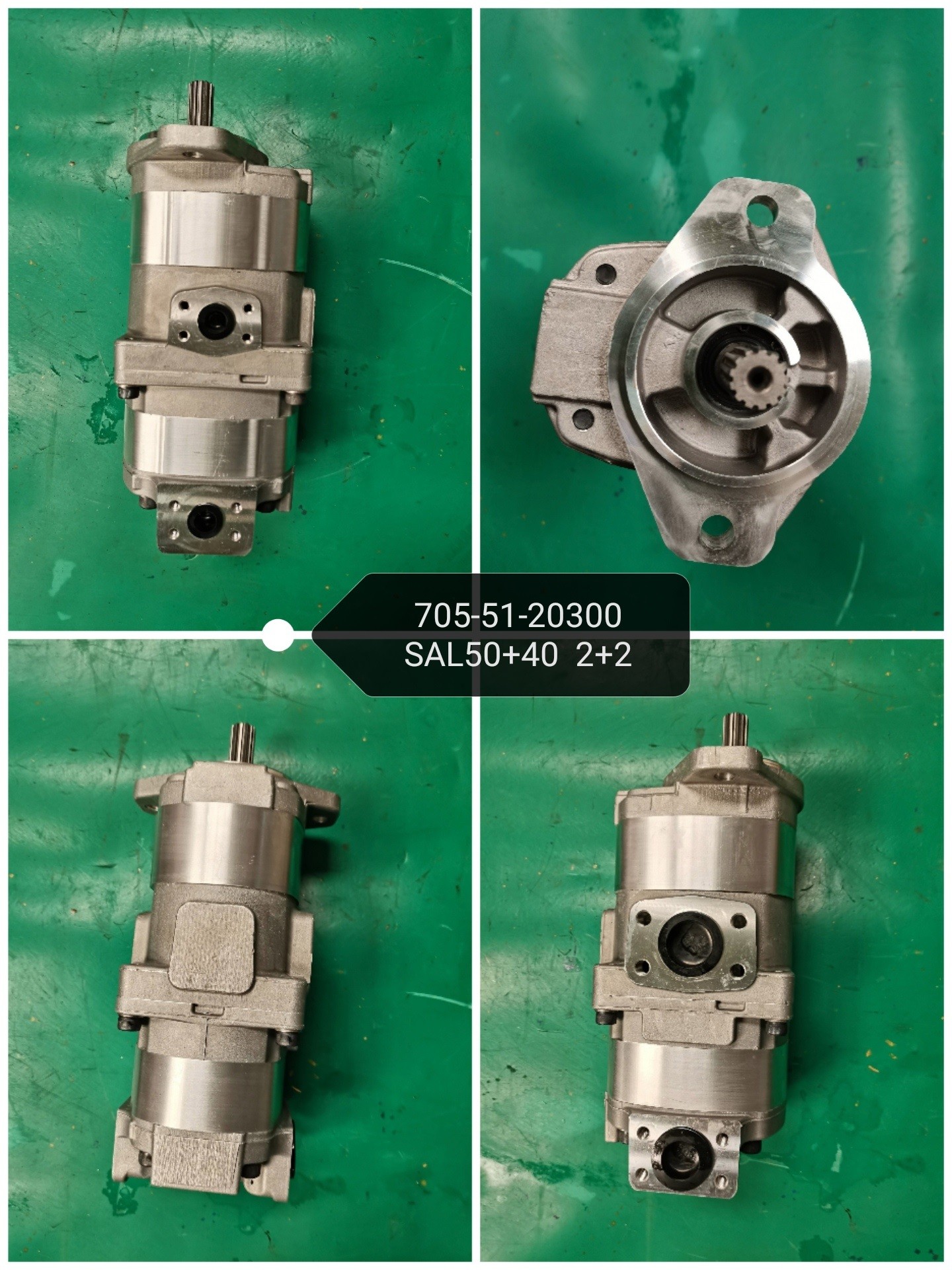 705-51-20300 SAL50+40 2+2 Komatsu Gear Pump Wheel Loaders WA250 WEIGHT:13.922 kgs