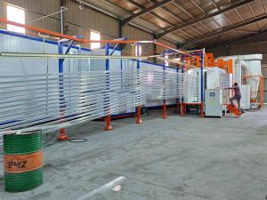 Quality Own Powder Supply Center Powder Recycle Rate 95% Horizontal Powder Coating Line With Standard Surface Area wholesale