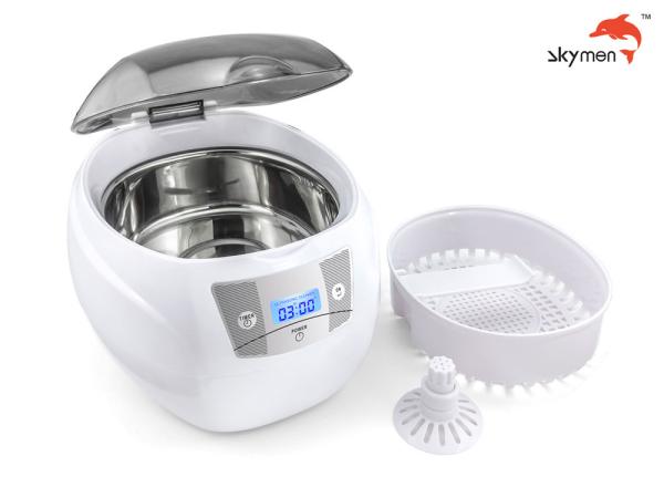 Skymen 750ml 35W 40KHz Stainless steel Ultrasonic CD, Jewelries and Glasses