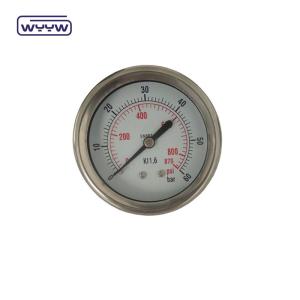 Quality Axial Glycerine 63mm Compound Pressure Gauge Hydraulic Water Pressure Meter Tester Back Mount wholesale