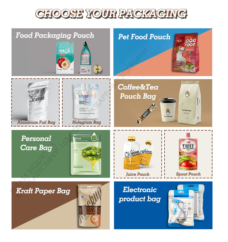 Compostable Flat Bottom Kraft Paper Coffee Pouch Packaging Bags With Valve And Zipper