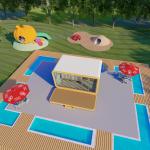 Outdoor Apple Cabin House Movable Office Cabin Customizable Alumuinum