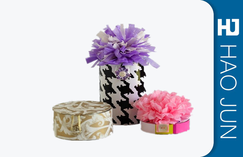 Romantic Beautiful Custom Black Flower Box Varnishing / Glossy Surface