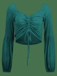 Women Clothing V Neck Women Blouse Long Sleeve 2018