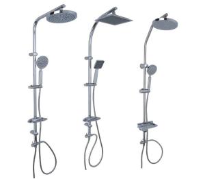 Quality Polish Chrome Plated Bathroom Shower Set Round Spray Rain Head Wall Mounted wholesale