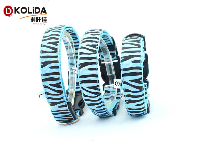 LED Light up Dog Pet Night Safety Collar LED Bright Flashing Adjustable Nylon Collar