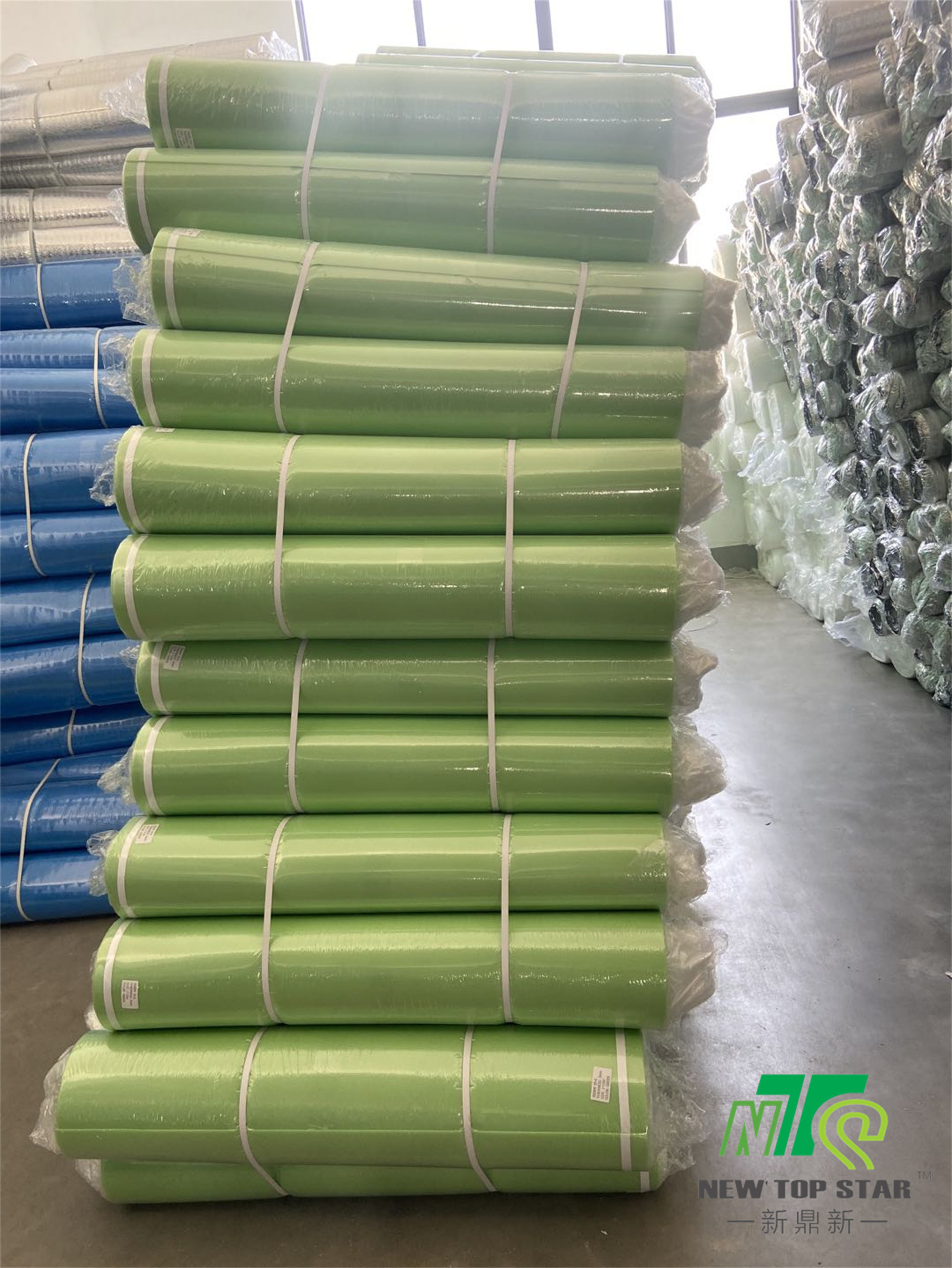 3mm High Density Foam Underlayment , IXPE Green Laminate Underlay With PE Film