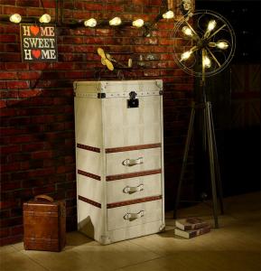Quality Retro Vintage Leather Storage Steamer Trunk With Drawer Chest Full Handcrafted wholesale