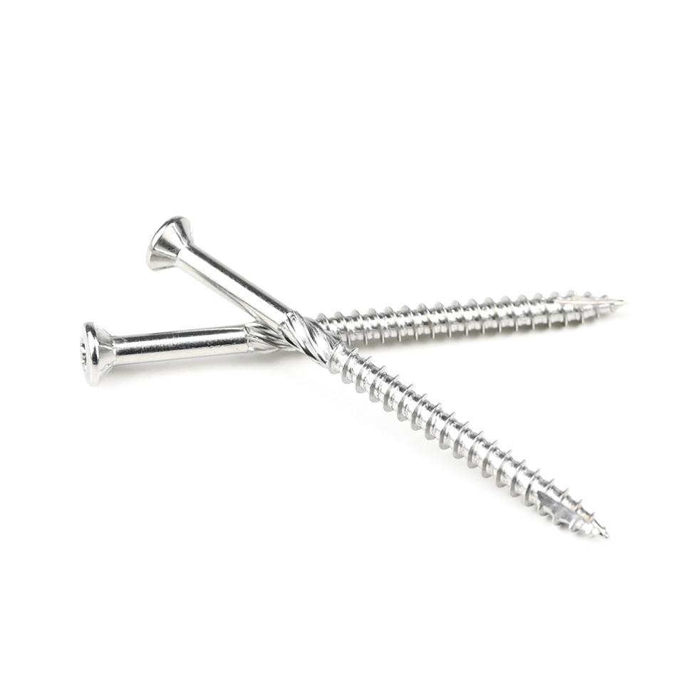 Stainless Steel A4 Decking Screw Trim Head Torx 60mm Chipboard Screws For Wood Guardrail