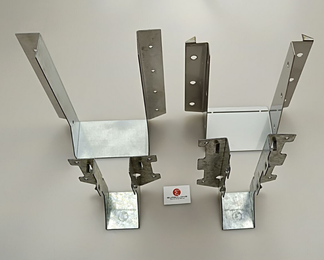 LUS Black Floor Joist Hangers Corrosion Resistant with Pre Punched Holes