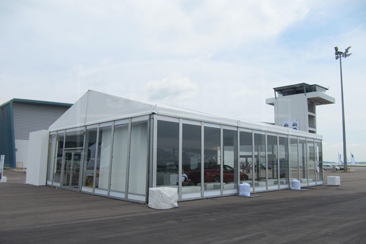 Clear Span Large Transparent Glass Wall Outdoor Marquee Tent Weather Resistant