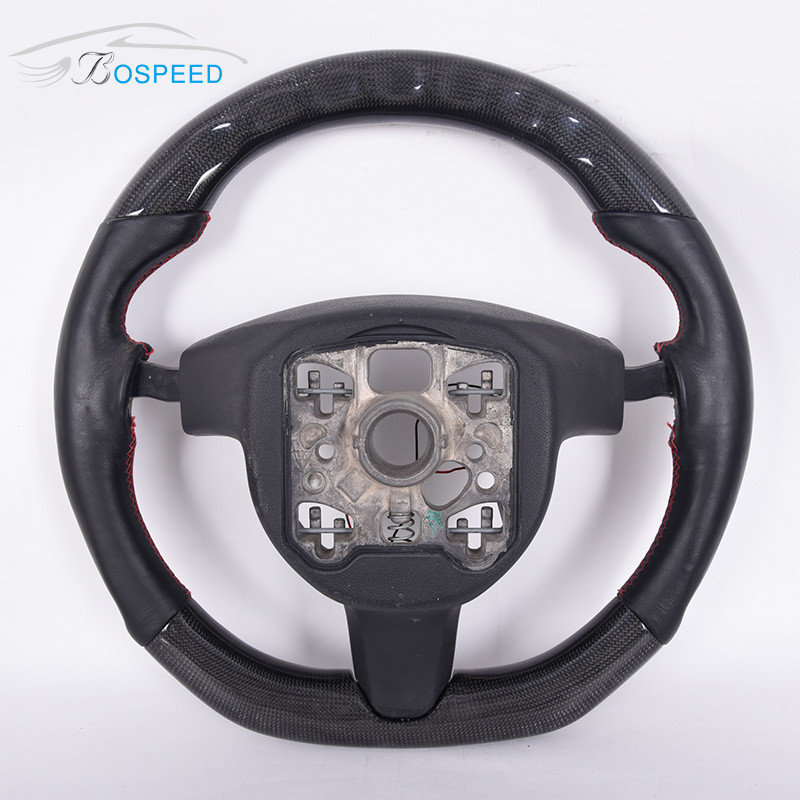 NAPA Leather Porsche Carbon Fiber Steering Wheel Custom Stripe Color