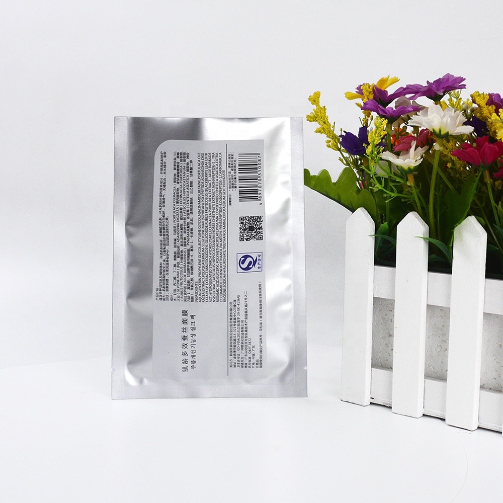 25g 3 Side Seal Flat Pouch , Gravure Printing Aluminum Packaging Bag