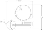 stainless steel material Wall Mounted Cosmetic Makeup Mirror, 3x Magnifying