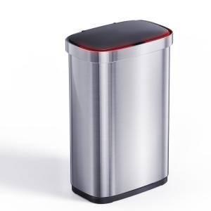Smart Sensor Automatic 20L 16L Square Touchless Stainless Steel Sensor Trash Bin Intelligent with Batteries Required Yes