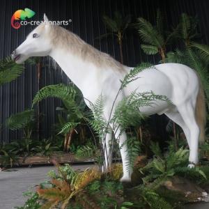 Quality Simulated White Animatronic Horse For Amusement Park Exhibition wholesale