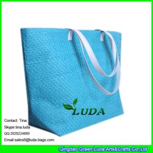 Quality LUDA large straw beach handbags wholesale paper straw tote bags wholesale