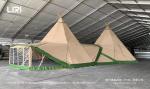 Canvas Outdoor Large Tipi Tent For Glamping 20-120 People