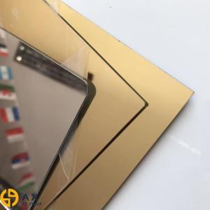 Quality Rose Gold 1.2g/Cm3 5mm 4x8 Acrylic Mirror Sheet wholesale