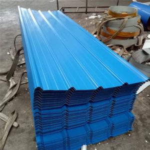 Quality 0.476mm blue corrugated color steel roof sheets 2500mm length for living house wholesale