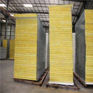Quality lowes cheap fireproof 50mm glass wool sandwich wall paneling for worker camp wholesale