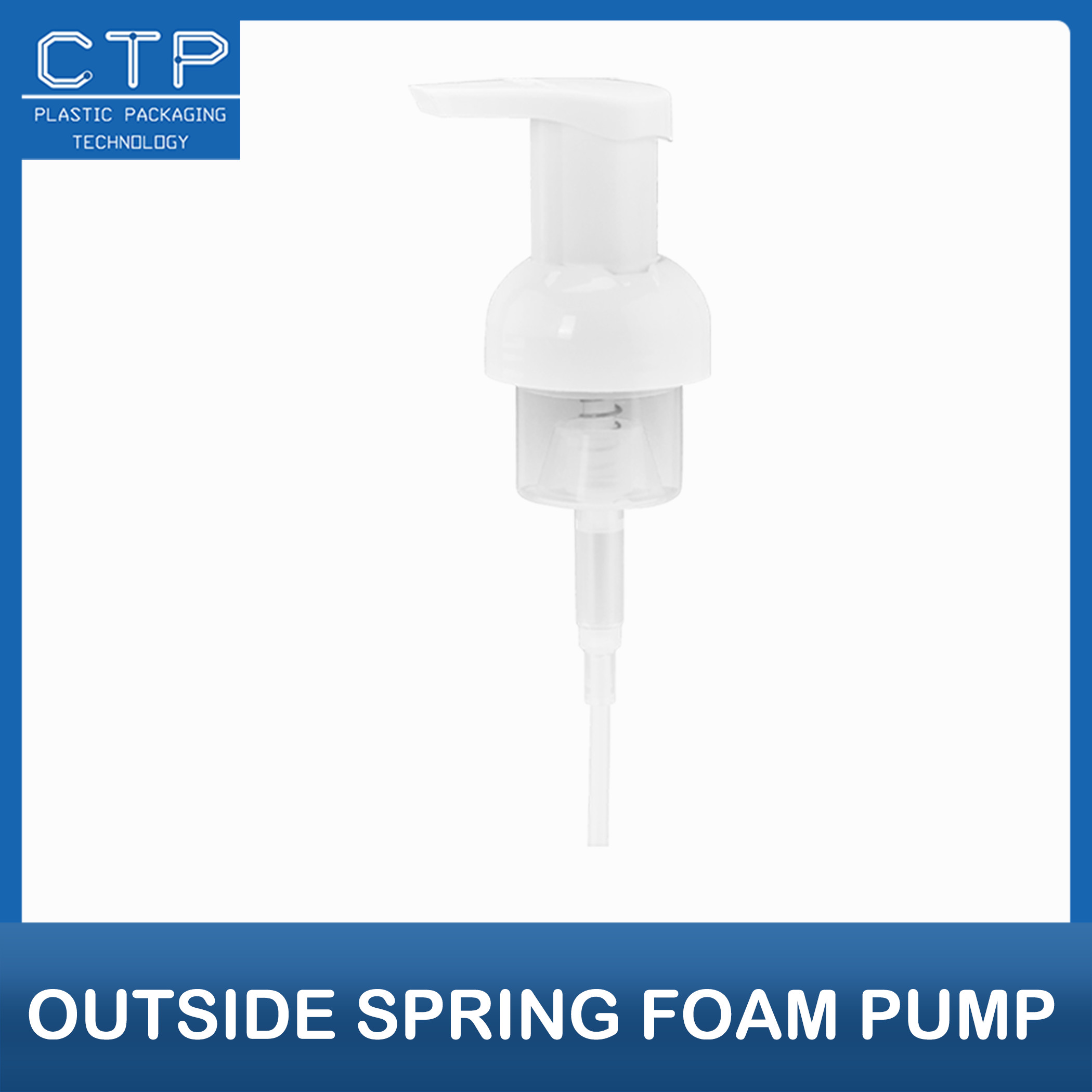 Inside/Outside Spring PP Material Foam Pump For Top- Gasket PET