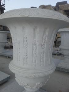 Quality White Marble Flowerpot for garden wholesale