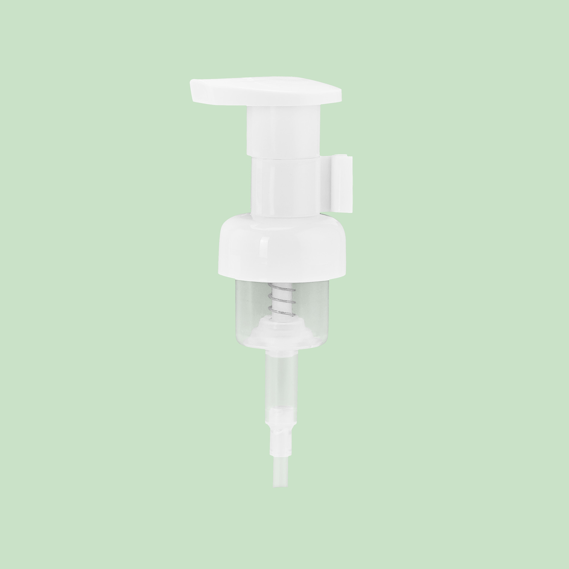 304/316 Spring 30mm Foam Pump With Method Of Lock With Clear Overcap