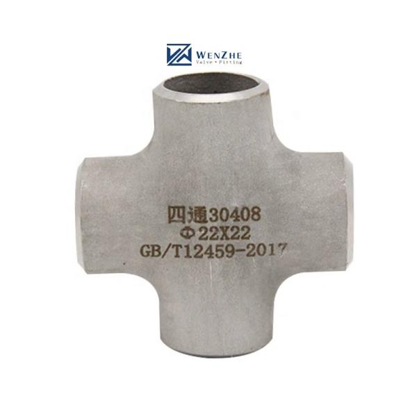 Stainless Steel SCH40S Butt Weld Pipe Fitting 4 Way Cross Connector 1"-4" DN25