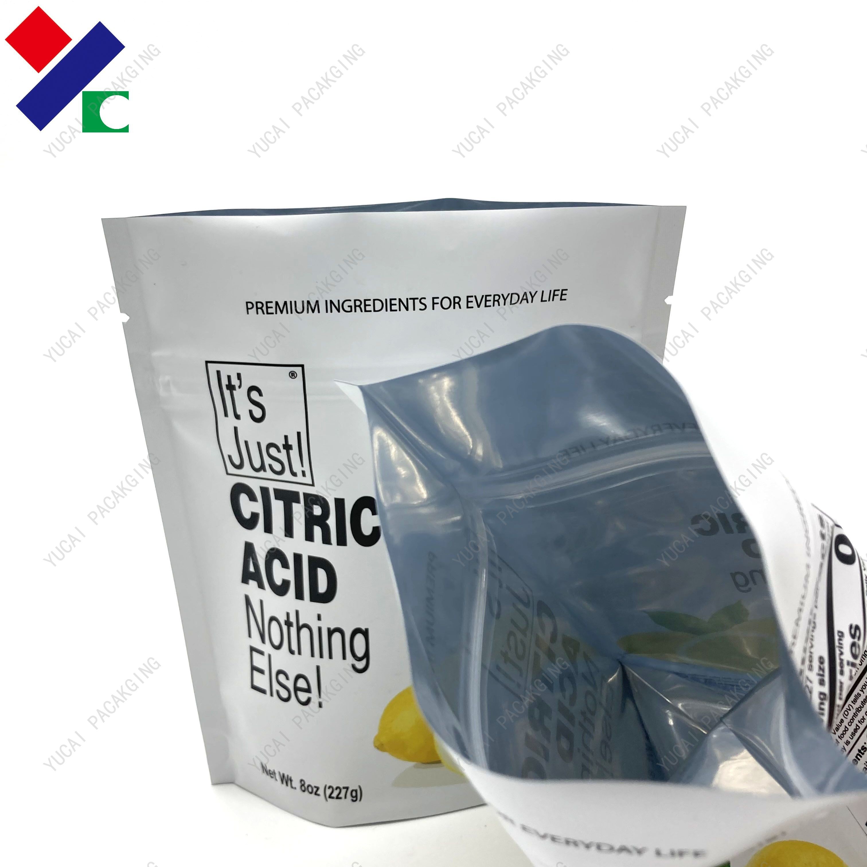 Recycle Food Grade Printing MOPP Stand Up Pouch With Zipper